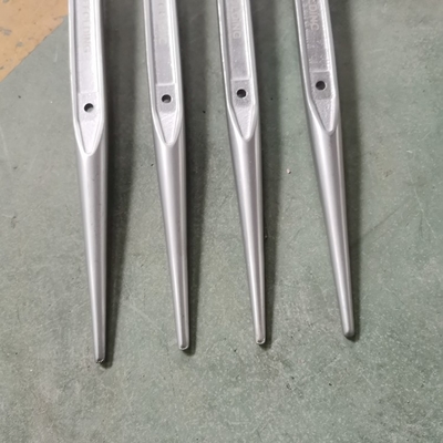 Silberfarbener Bauspad-Ratchets 19 x 22 mm 3/4" x 7/8" Scharfschliff mit spitzen Enden