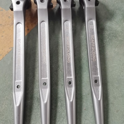 Silberfarbener Bauspad-Ratchets 19 x 22 mm 3/4" x 7/8" Scharfschliff mit spitzen Enden