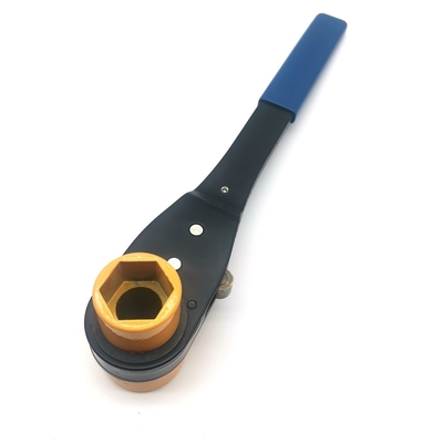 Zweifache Quadrat-Steckdose Verteilung Lineman's Ratcheting Schlüssel mit weichem Griff Griff