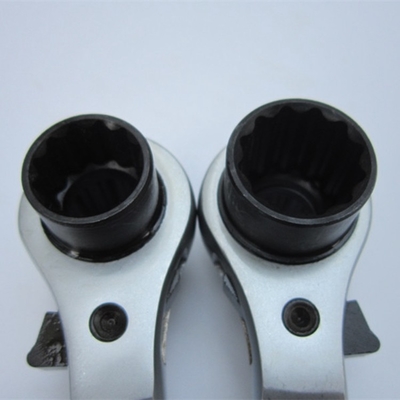 Hochdrehmoment Silberfarbe Kohlenstoffstahl 19mm 22mm Doppelkante Steckdose Schraubenschlüssel Podger Gerüst Spud